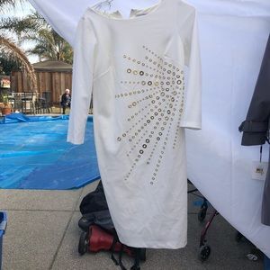 White and gold dress